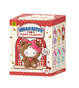 Sanrio Hello Kitty Teddy Pajamas Plush Keychain Blind Box | Official Sanrio Collectible
