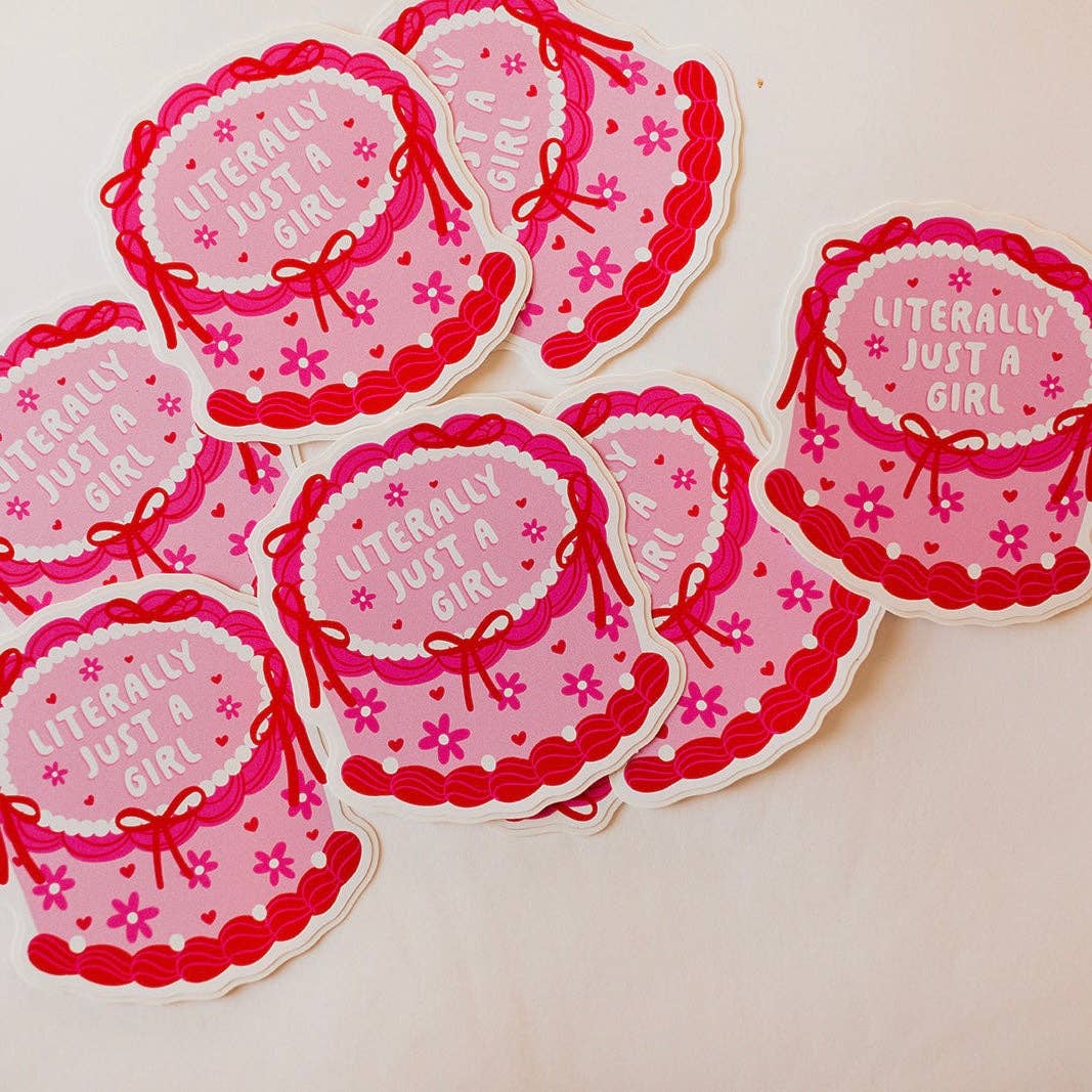 Literally Just a Girl Vinyl Sticker – 3” Waterproof Die Cut Decal