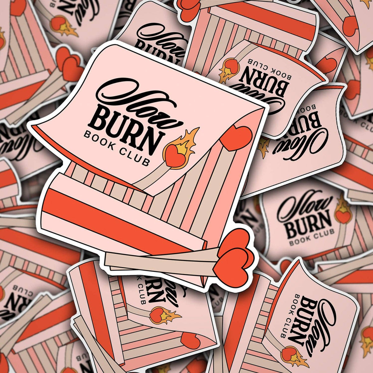 Slow Burn Book Club Matchbook Vinyl Sticker – 3” Waterproof Die Cut Decal