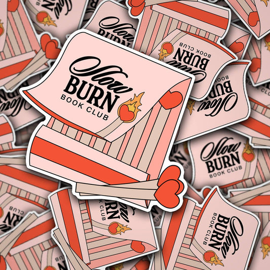Slow Burn Book Club Matchbook Vinyl Sticker – 3” Waterproof Die Cut Decal