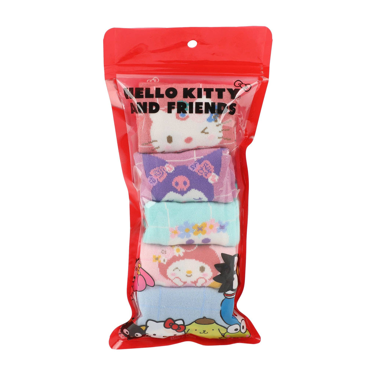 Hello Kitty & Friends Floral 5 Pair Ankle Socks