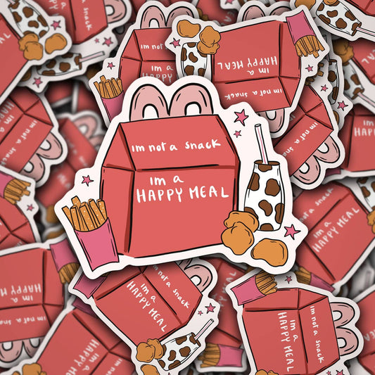 I’m a Happy Meal Vinyl Sticker – 3” Waterproof Die Cut Decal