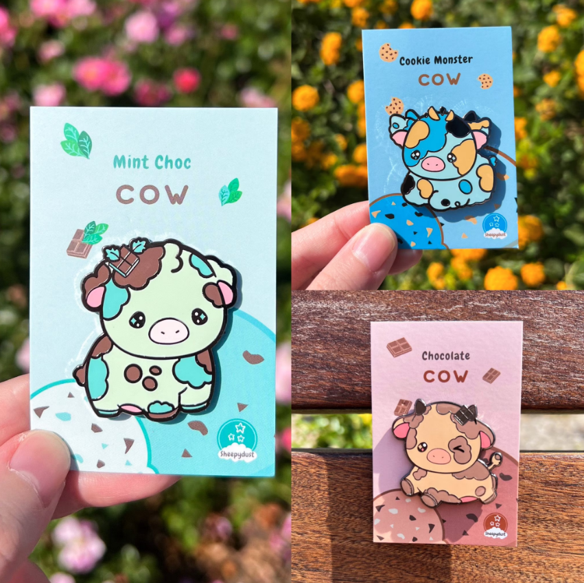 Ice Cream Cow Enamel Pin Blind Bag – Kawaii Mystery Collectible