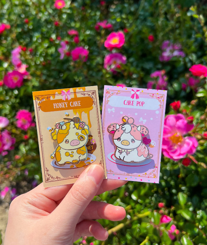 Dessert Cows Enamel Pin Blind Bag – Mystery Collectible