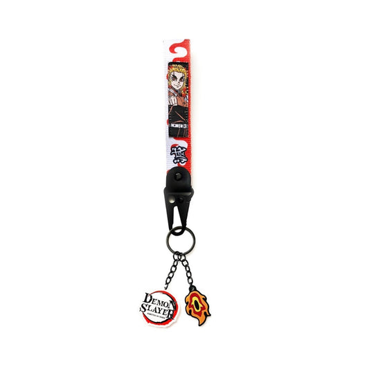 Officially Licensed Demon Slayer Kyojuro Rengoku Wrist Strap Keychain