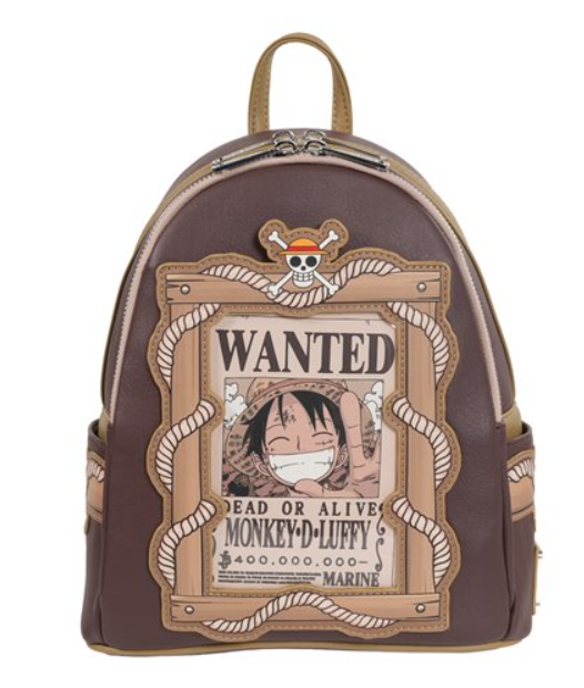 One Piece Monkey D. Luffy Wanted Poster- Loungefly Licensed Anime Backpack
