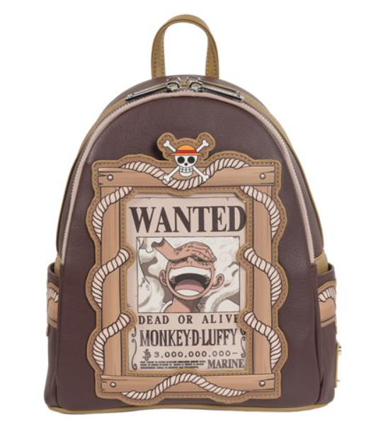 One Piece Monkey D. Luffy Wanted Poster- Loungefly Licensed Anime Backpack