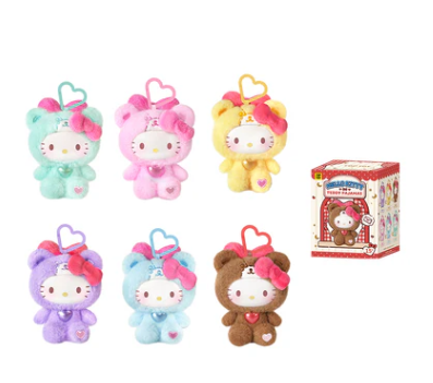 Sanrio Hello Kitty Teddy Pajamas Plush Keychain Blind Box | Official Sanrio Collectible