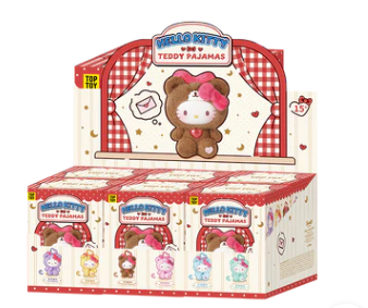 Sanrio Hello Kitty Teddy Pajamas Plush Keychain Blind Box | Official Sanrio Collectible