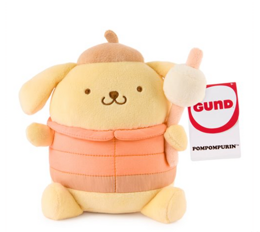 Sanrio Pompompurin Camp Plush 6-Inch | Official Pompompurin Plush Toy Collectible