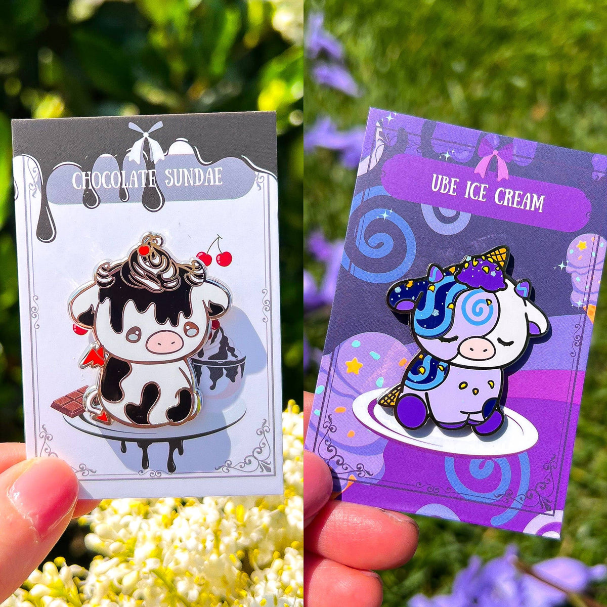 Dessert Cows Series 2 Enamel Pin Blind Bag – Kawaii Mystery Cow Collectible (12 Designs)