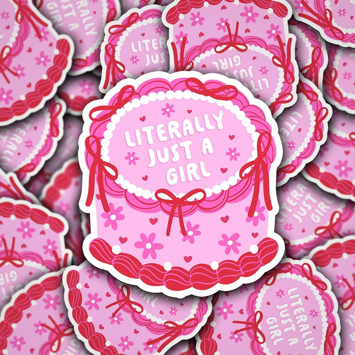 Literally Just a Girl Vinyl Sticker – 3” Waterproof Die Cut Decal