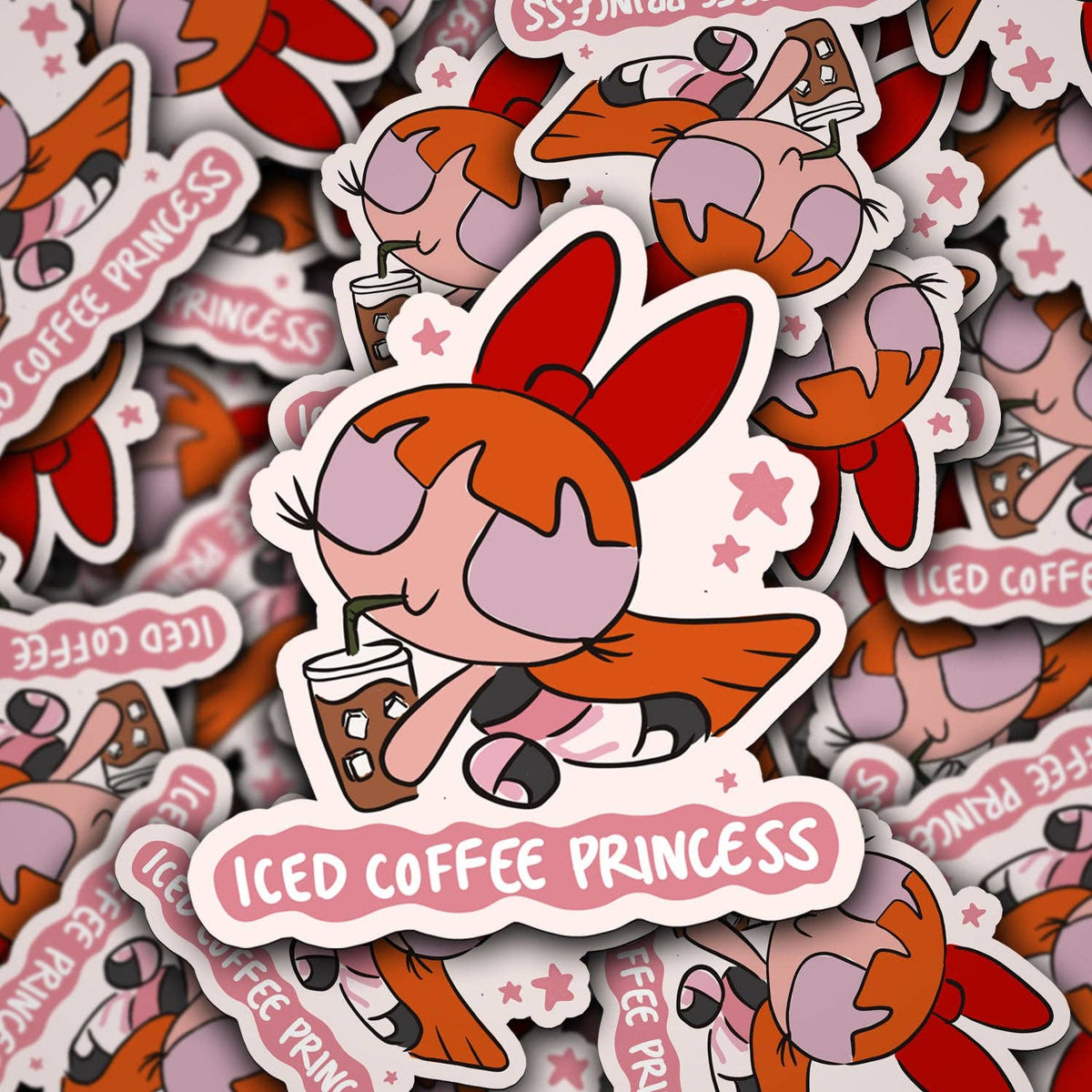 Iced Coffee Princess Vinyl Sticker – 3” Waterproof Die Cut Dec