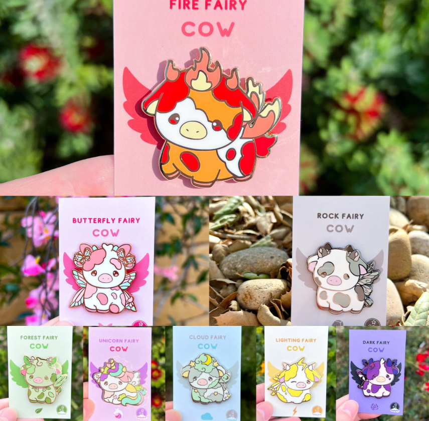 Fairy Cows Mystery Enamel Pin Bag