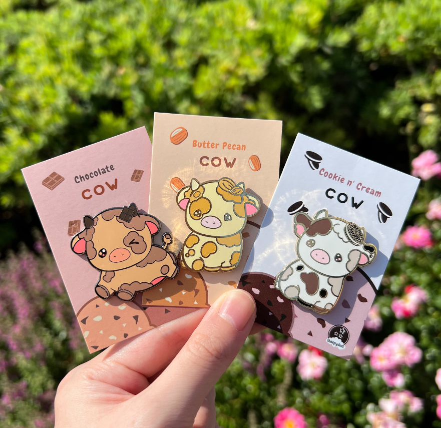 Ice Cream Cow Enamel Pin Blind Bag – Kawaii Mystery Collectible